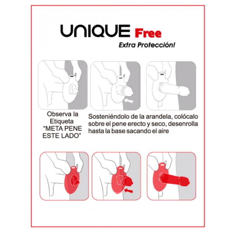 UNIQ - PRESERVATIVOS FREE CONDOMS SIN LATEX 3 UNIDADES