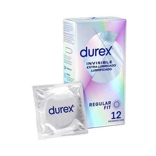 DUREX - PRESERVATIVOS INVISIBLE EXTRA LUBRICADO 12 UNIDADES