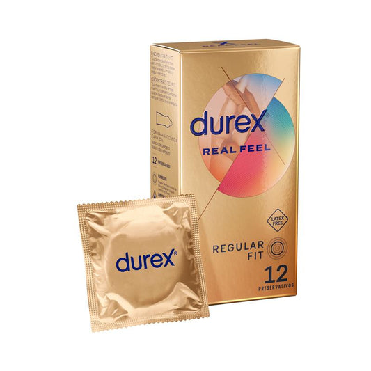 DUREX - PRESERVATIVOS REAL FEEL SIN LÁTEX 12 UNIDADES