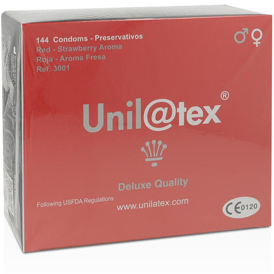 UNILATEX - PRESERVATIVOS ROJO-FRESA 144 UNIDADES