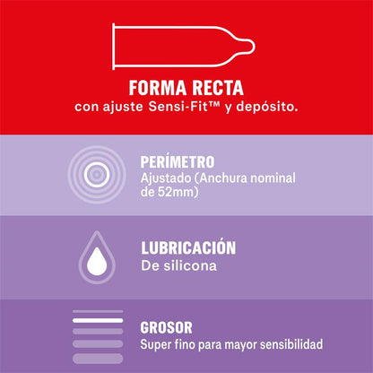 DUREX - PRESERVATIVOS SENSITIVO SUPER FINO 6UD