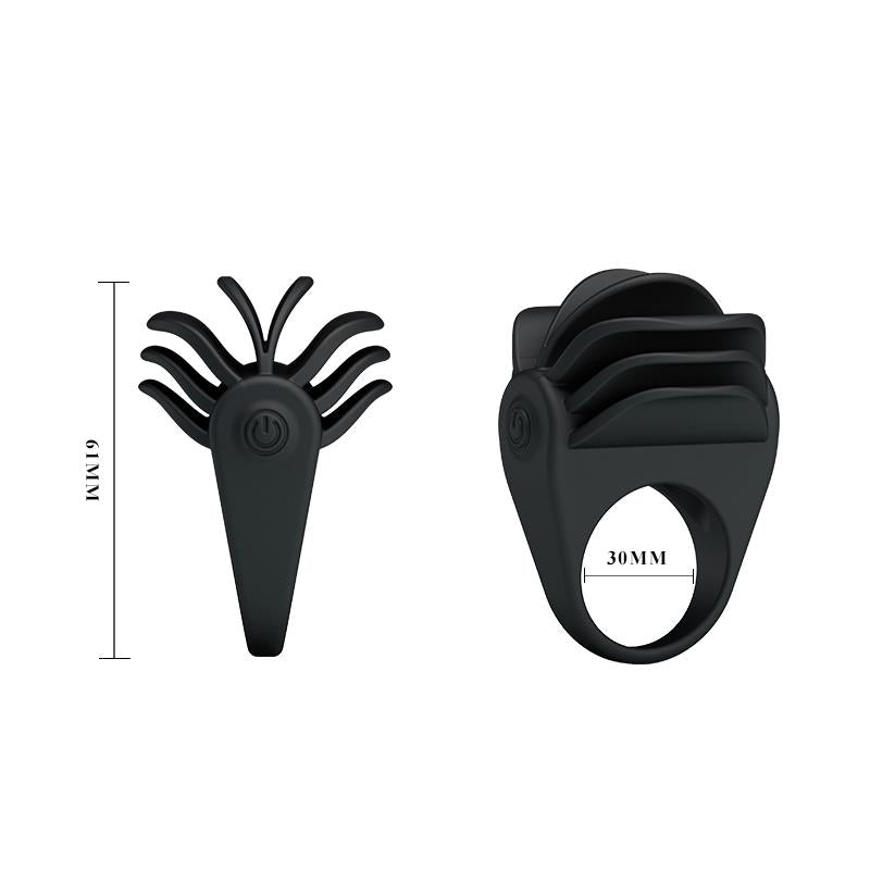 PRETTYLOVE - PRETTY LOVE ANILLO VIBRADOR CHESTER COLOR NEGRO