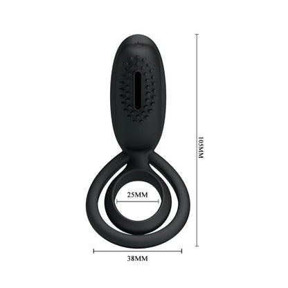 PRETTYLOVE - PRETTY LOVE ANILLO VIBRADOR ESTHER COLOR NEGRO