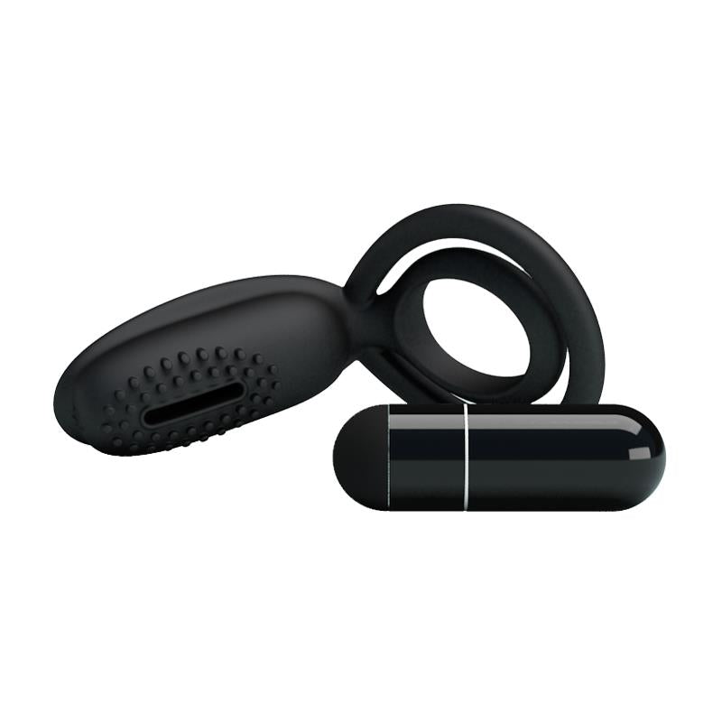 PRETTYLOVE - PRETTY LOVE ANILLO VIBRADOR ESTHER COLOR NEGRO