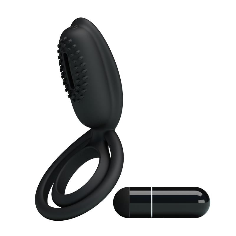 PRETTYLOVE - PRETTY LOVE ANILLO VIBRADOR ESTHER COLOR NEGRO