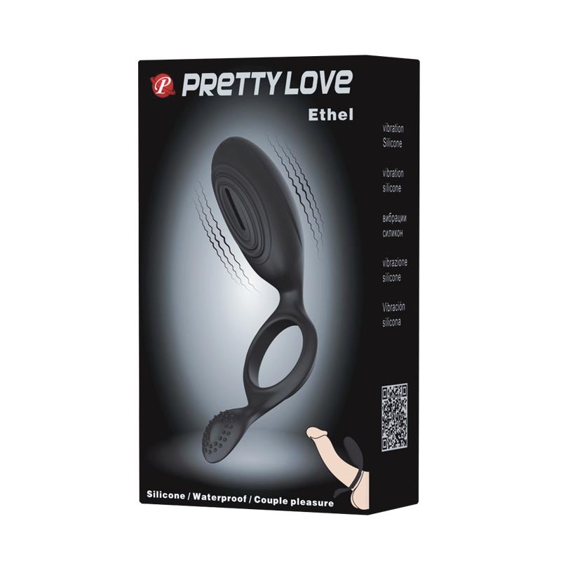PRETTYLOVE - PRETTY LOVE ANILLO VIBRADOR ETHEL COLOR NEGRO
