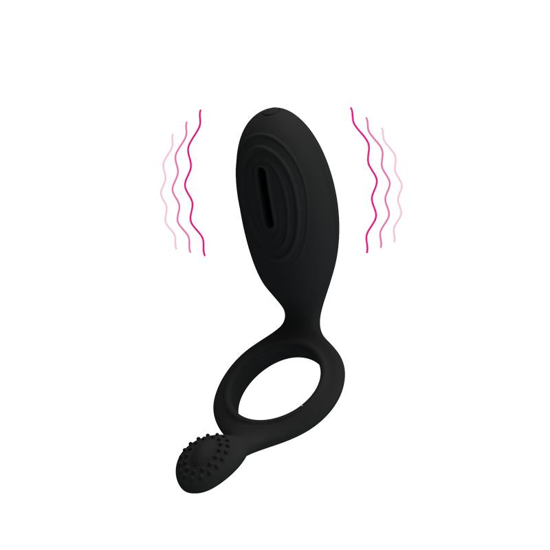 PRETTYLOVE - PRETTY LOVE ANILLO VIBRADOR ETHEL COLOR NEGRO
