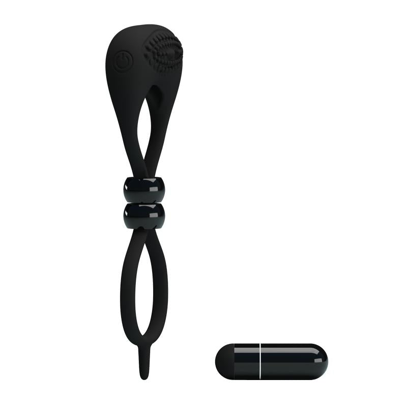 PRETTYLOVE - PRETTY LOVE ANILLO VIBRADOR LOCKER COLOR NEGRO