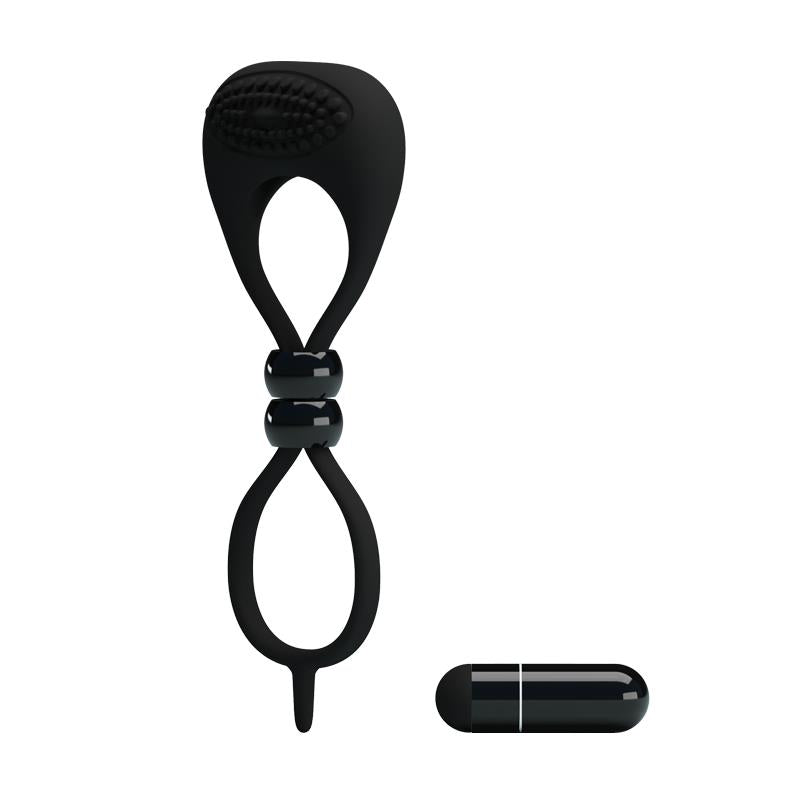 PRETTYLOVE - PRETTY LOVE ANILLO VIBRADOR LOCKER COLOR NEGRO