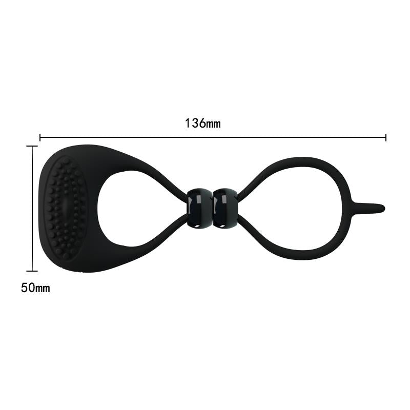 PRETTYLOVE - PRETTY LOVE ANILLO VIBRADOR LOCKER COLOR NEGRO