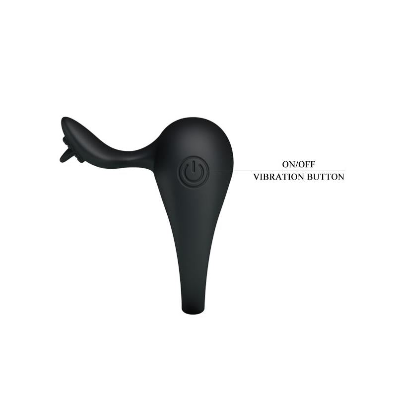 PRETTYLOVE - PRETTY LOVE ANILLO VIBRADOR TONGUO NEGRO