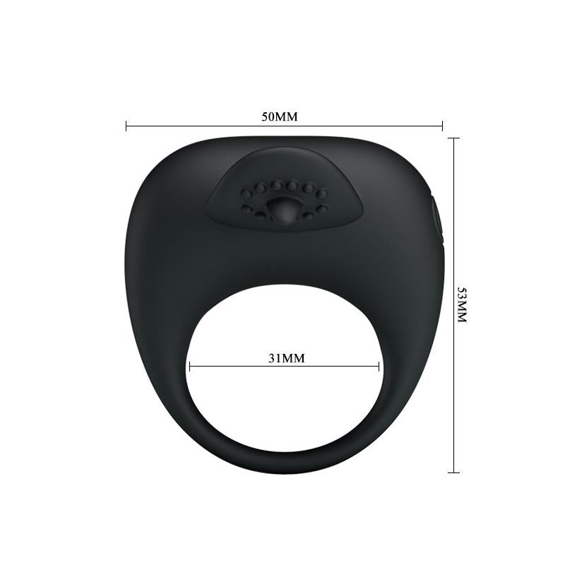 PRETTYLOVE - PRETTY LOVE ANILLO VIBRADOR TONGUO NEGRO