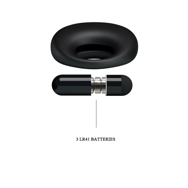 PRETTYLOVE - PRETTY LOVE ANILLO VIBRADOR TRAP COLOR NEGRO