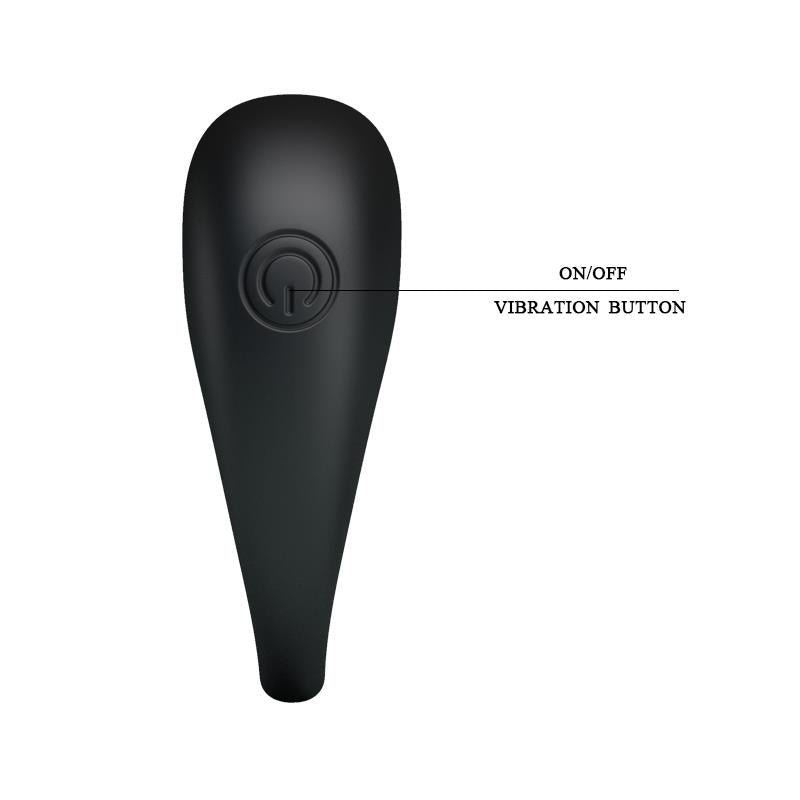 PRETTYLOVE - PRETTY LOVE ANILLO VIBRADOR TRAP COLOR NEGRO