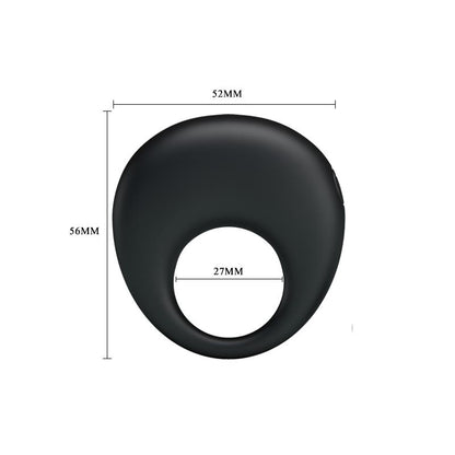 PRETTYLOVE - PRETTY LOVE ANILLO VIBRADOR TRAP COLOR NEGRO