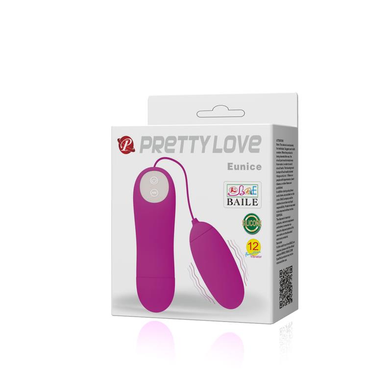 PRETTYLOVE - PRETTY LOVE HUEVO VIBRADOR EUNICE COLOR PÚRPU CL70