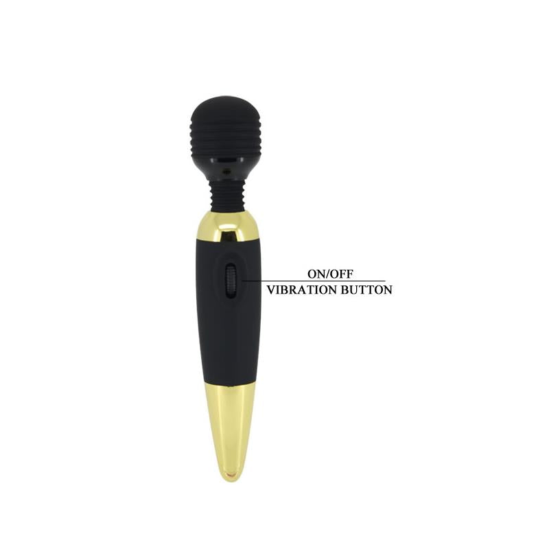 PRETTYLOVE - PRETTY LOVE MASAJEADOR POWER WAND NEGRO Y DORADO