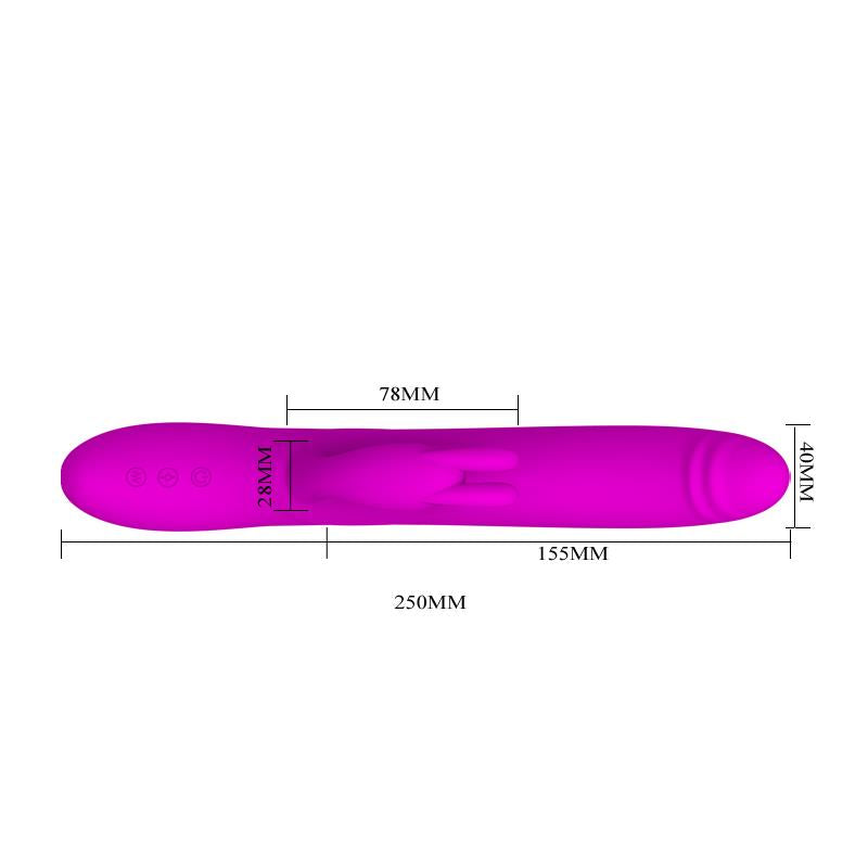 PRETTYLOVE - VIBRADOR Y ROTADOR BYRON COLOR PÚRPURA