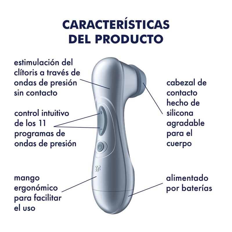 SATISFYER - PRO 2 GEN 2 SUCCIONADOR DE CLÍTORIS BATTERY SERIES ICE BLUE