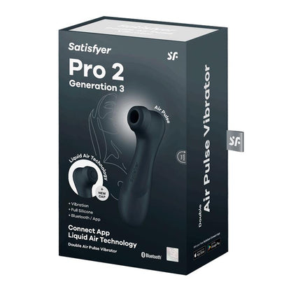 SATISFYER - PRO 2 GEN 3 LIQUID AIR TECHNOLOGY SUCCIÓN Y VIBRACIÓN APP CONNECT NEGRO