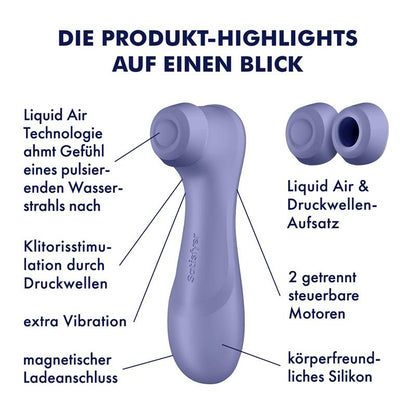 SATISFYER - PRO 2 GEN 3 LIQUID AIR TECHNOLOGY SUCCIÓN Y VIBRACIÓN LILAC