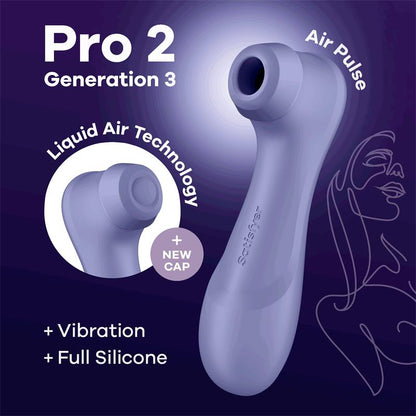 SATISFYER - PRO 2 GEN 3 LIQUID AIR TECHNOLOGY SUCCIÓN Y VIBRACIÓN LILAC