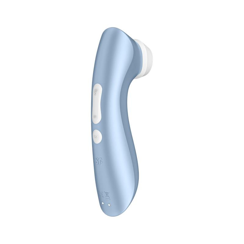SATISFYER - PRO 2+ SUCCIONADOR CON VIBRACIÓN AZUL