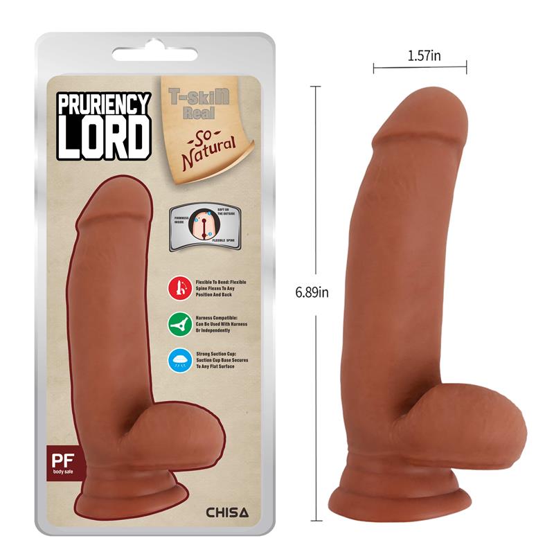 CHISA - PRURIENCY DILDO DUAL DENSITY BRONCEADO 17.5CM