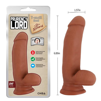 CHISA - PRURIENCY DILDO DUAL DENSITY BRONCEADO 17.5CM