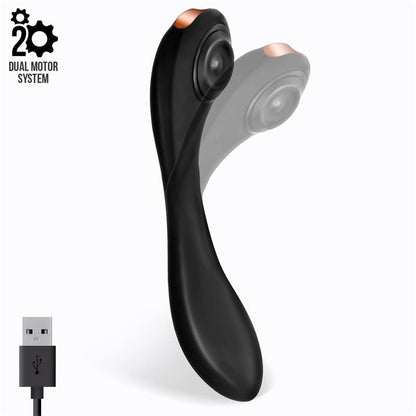 TARDENOCHE - PULSAR VIBRADOR CON PULSACIÓN Y ESQUELETO ARTICULADO SILICONA USB