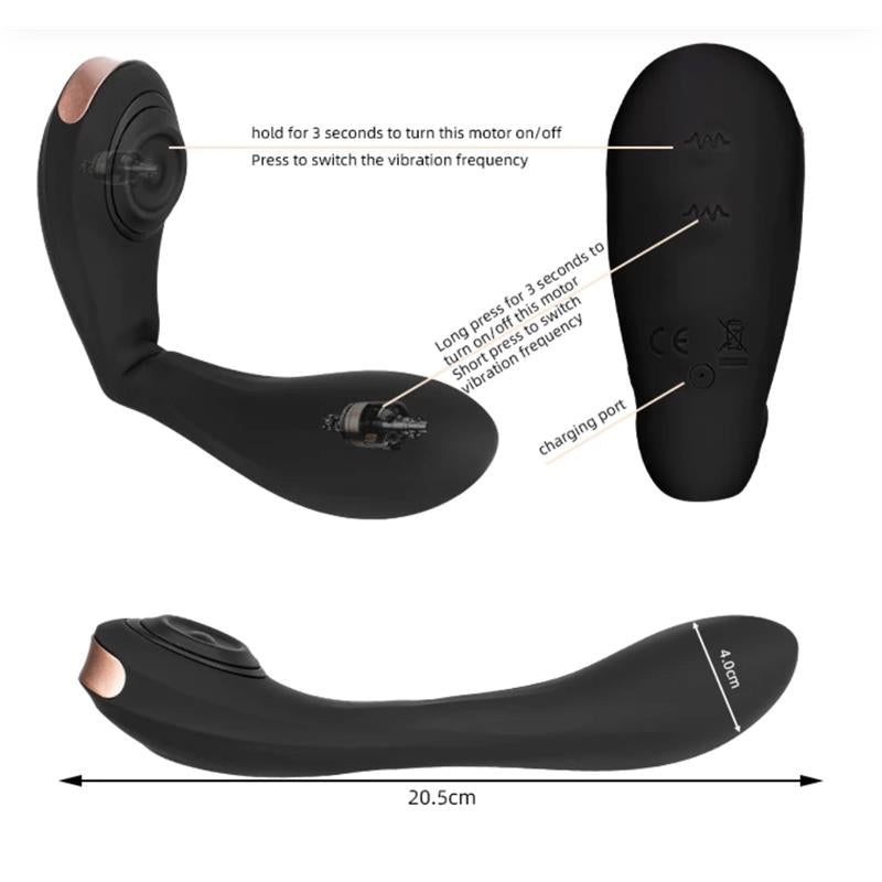 TARDENOCHE - PULSAR VIBRADOR CON PULSACIÓN Y ESQUELETO ARTICULADO SILICONA USB