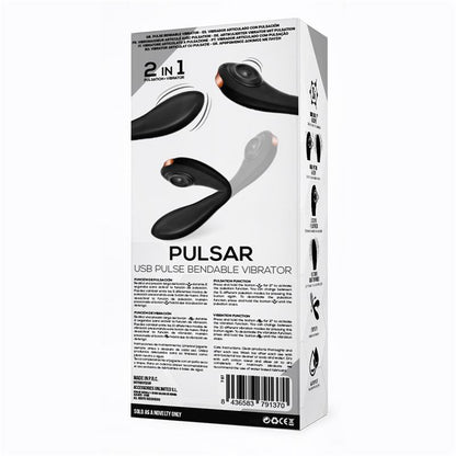 TARDENOCHE - PULSAR VIBRADOR CON PULSACIÓN Y ESQUELETO ARTICULADO SILICONA USB