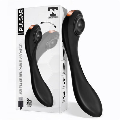 TARDENOCHE - PULSAR VIBRADOR CON PULSACIÓN Y ESQUELETO ARTICULADO SILICONA USB
