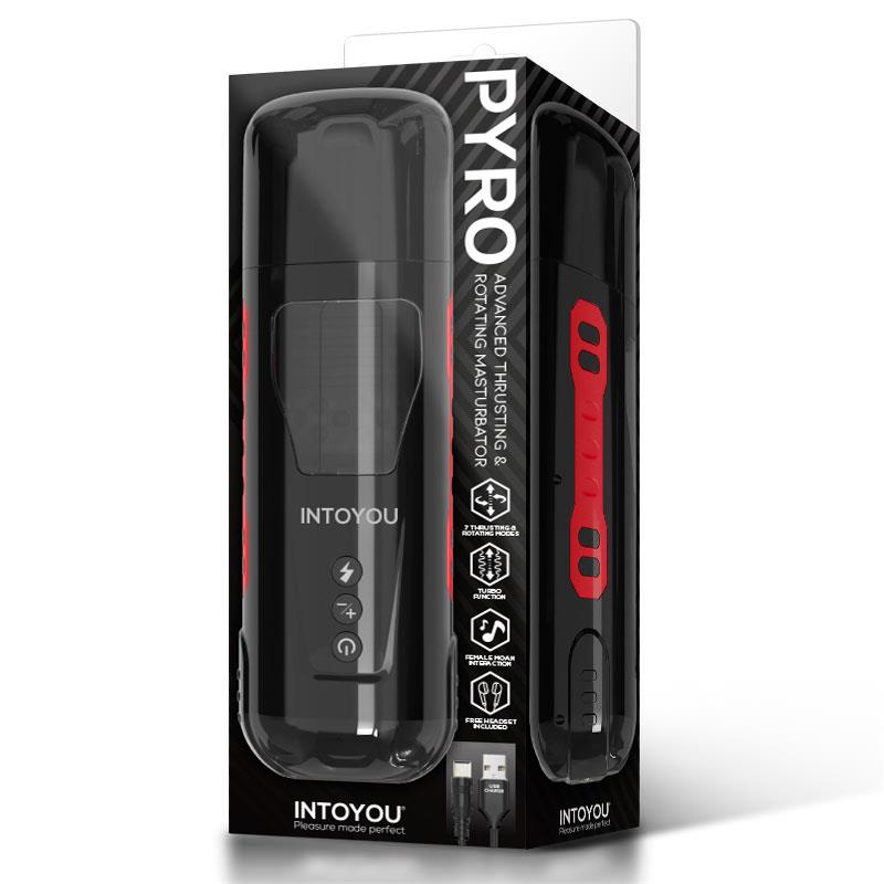 INTOYOU - PYRO MASTURBADOR ADVANCED CON THRUSTING, ROTACIÓN Y GEMIDOS
