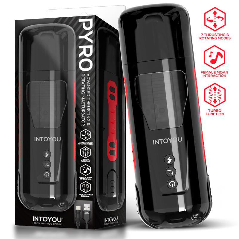 INTOYOU - PYRO MASTURBADOR ADVANCED CON THRUSTING, ROTACIÓN Y GEMIDOS