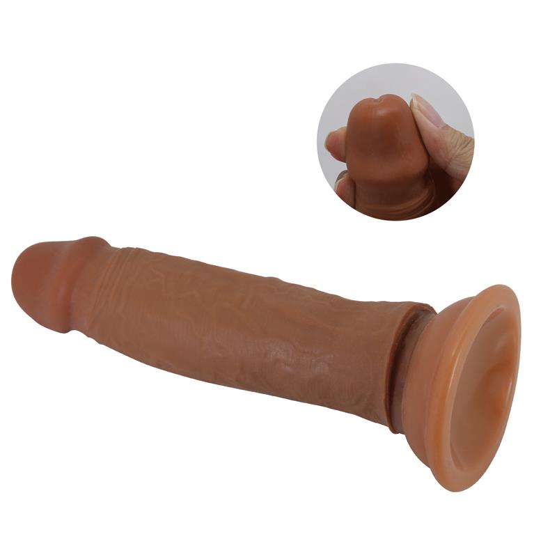 PRETTYLOVE - QUENTIN DILDO CON PIEL DESLIZANTE-RETRACTIL 18.4 CM