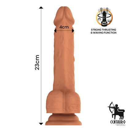 CENTAURO - QUINTUS DILDO CON VIBRACIÓN, THRUSTING Y WAVING 360º 9 - 23 CM