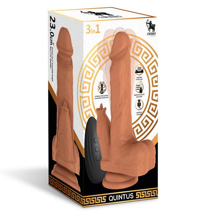 CENTAURO - QUINTUS DILDO CON VIBRACIÓN, THRUSTING Y WAVING 360º 9 - 23 CM
