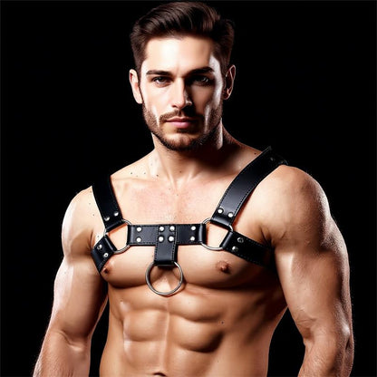 INTOYOU BDSM LINE - QUOVIS ARNÉS MASCULINO PARA BONDAGE CUERO VEGANO
