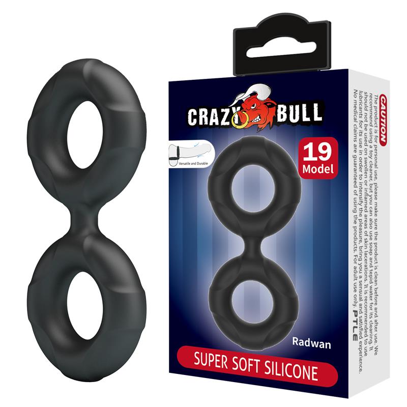 CRAZY BULL - RADWAN ANILLO PARA EL PENE DOBLE SILICONA MOD 19