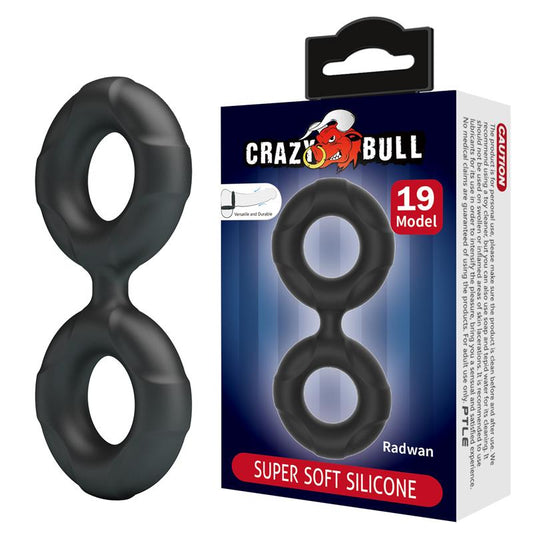 CRAZY BULL - RADWAN ANILLO PARA EL PENE DOBLE SILICONA MOD 19