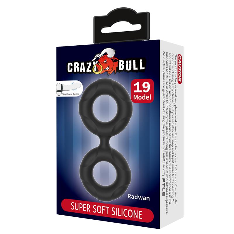 CRAZY BULL - RADWAN ANILLO PARA EL PENE DOBLE SILICONA MOD 19