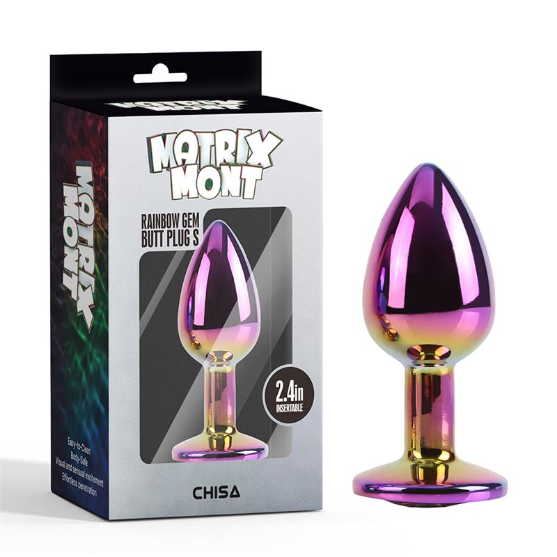 CHISA - RAINBOW GEM PLUG ANAL CON JOYA EN LA BASE TALLA S