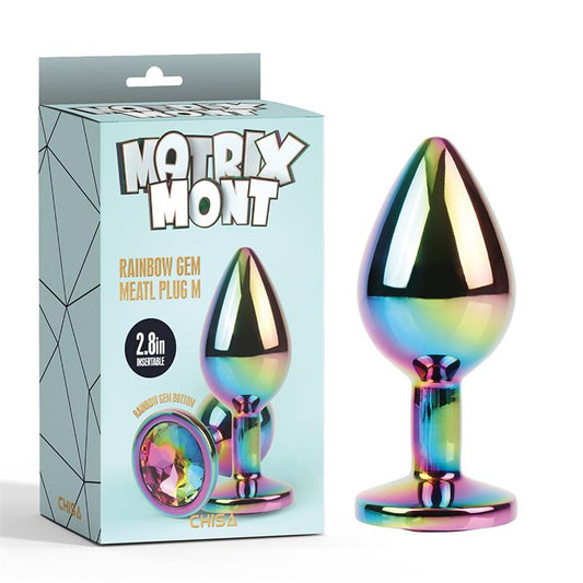 CHISA - RAINBOW GEM PLUG ANAL MULTICOLOR CON JOYA TALLA M