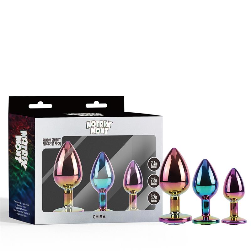 CHISA - RAINBOW GEM SET 3 PLUGS ANALES