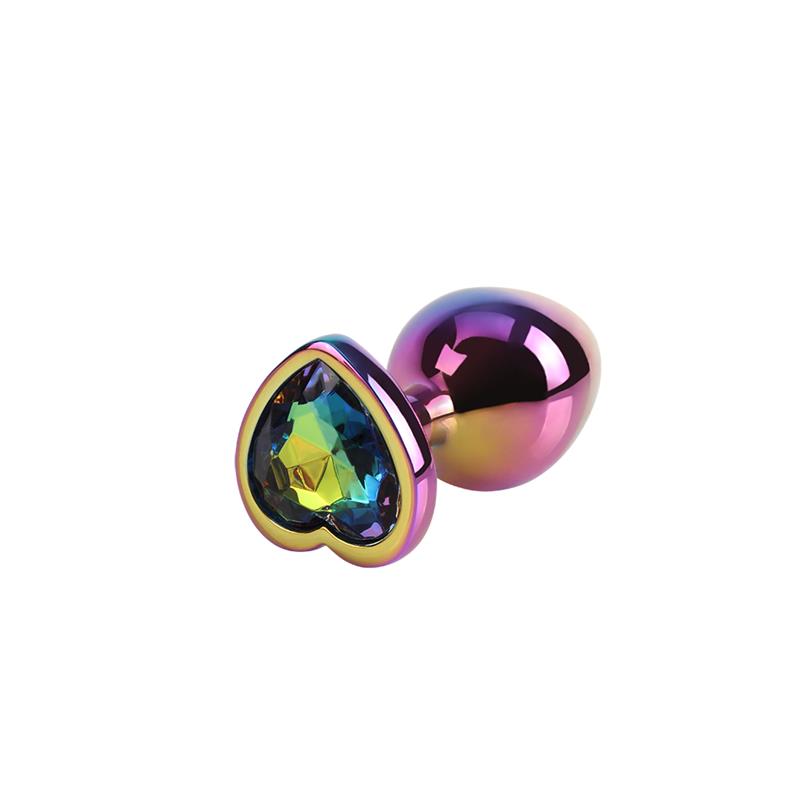 CHISA - RAINBOW HEART PLUG ANAL CON JOYA EN LA BASE TALLA M