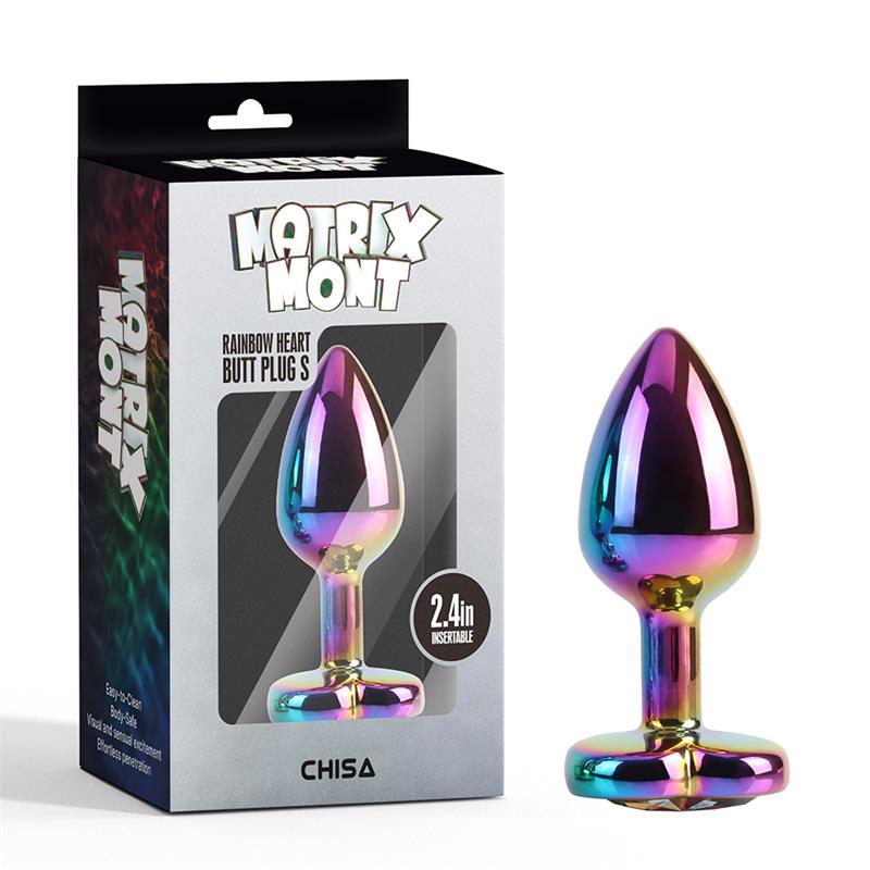 CHISA - RAINBOW HEART PLUG ANAL CON JOYA EN LA BASE TALLA S