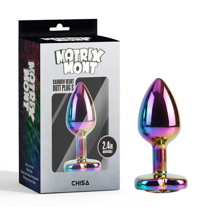 CHISA - RAINBOW HEART PLUG ANAL CON JOYA EN LA BASE TALLA S