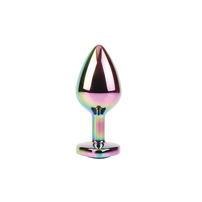 CHISA - RAINBOW HEART PLUG ANAL MULTICOLOR CON JOYA TALLA M
