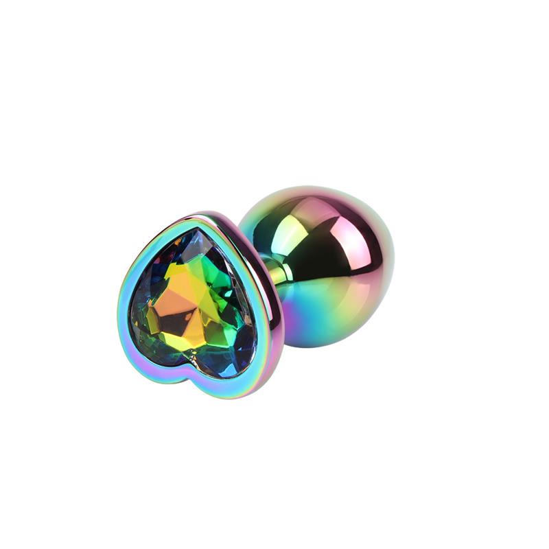 CHISA - RAINBOW HEART PLUG ANAL MULTICOLOR CON JOYA TALLA M